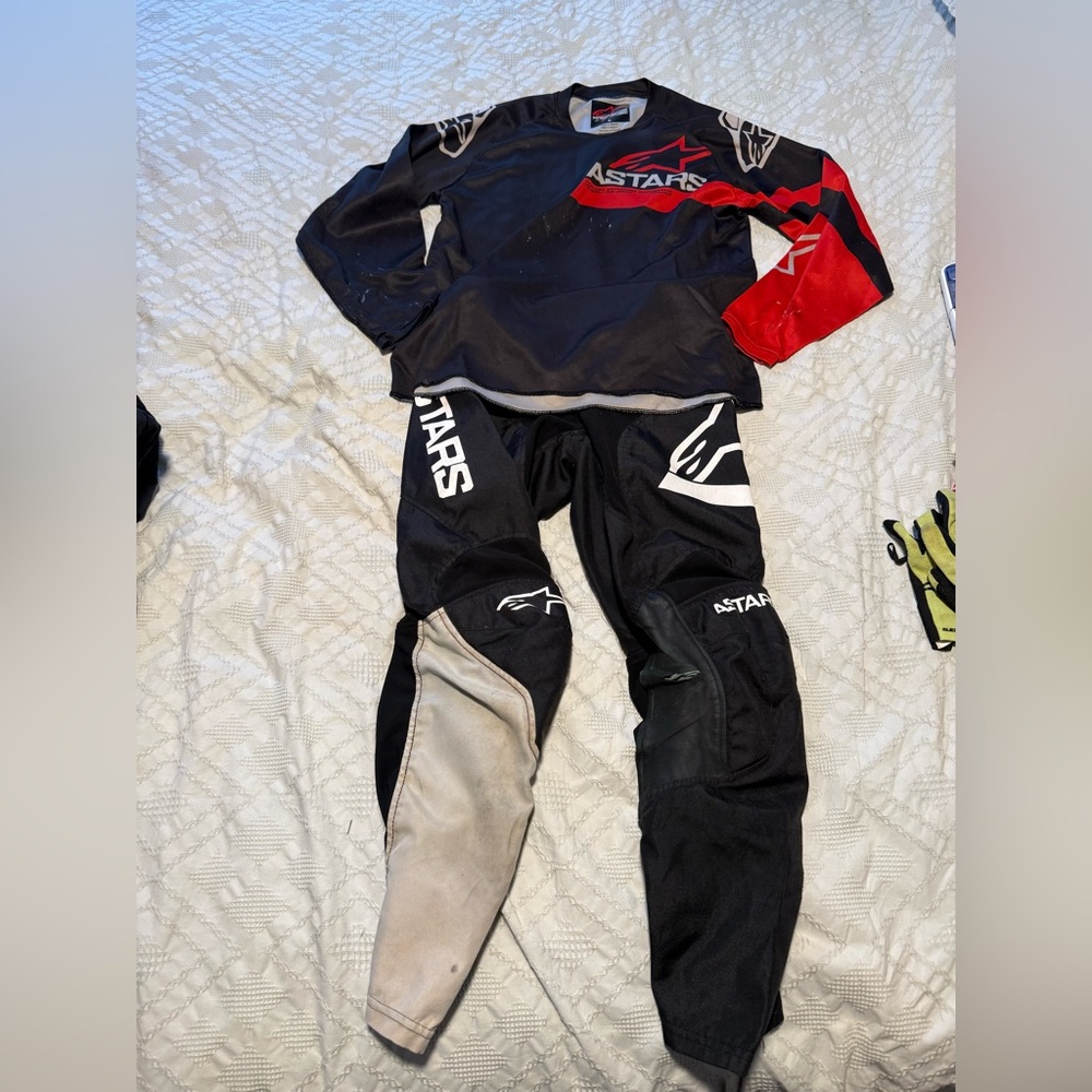 Alpinestars Kids Black and White Motorcross  Pants